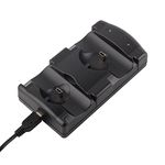 VSEER Playstation 3 Controller Charging Dock Charging Station 2 in 1 with LED Light Indicator Compatible for Playstation PS3/MOVE Controller, Black