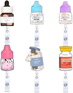 Gift for Nurse, Nursing Bottle Badge Holder for Nurse Medical, Emotional Release Nurse Gift, Retractable ID Badage Holder for Occupational Therapy Gift, ICU, OT Funny Badge Reel for Students Employees