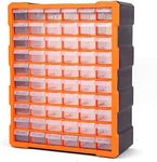 HORUSDY 60-Drawer Parts Storage Bin Cabinet Tool Box Chest Plastic Organiser With Divider In Each Drawer