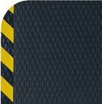 American Floor Mats Hog Heaven Premium 7/8" Black & Yellow Border 3' x 5' Nitrile Backed Anti-Fatigue Comfort Mat