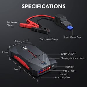 FLYLINKTECH 4000A Car Jump Starter – Portable Battery Booster