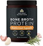 Ancient Nutrition Bone Broth Protein Powder, Butternut Squash, Grass-Fed Chicken and Beef Bone Broth Powder, 15g Protein Per Serving, Supports a Healthy Gut, 15 Servings