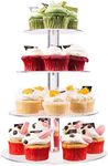 3/4/5/6/7/Tier Acrylic Clear Round Cupcake Cake Stand Birthday Wedding Party (4 Tier)