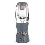 Vinturi Red Wine Aerator Pourer and Decanter Enhances Flavors with Smoother Finish, Includes No-Drip Base, Gray