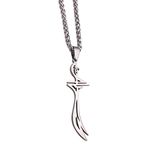 ZKDC Islam Muslim HZ Zulfiqar Sword of Imam Ali Stainless Steel Necklace 60 cm Chain