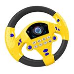 CLUB BOLLYWOOD® Simulated Steering Wheel Toy Pretend Adventure Toy for Kids Yellow|Toys & Hobbies | Preschool Toys & Pretend Play | Other Preschool & Pretend Play