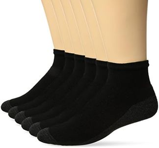 Hanes Men's ComfortBlend Max Cushion Ankle Sock 6-Pack_Black_43075