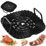 Ceramic Coated Cast Aluminum Grill Griddle Compatible With Ninja Foodi Indoor Grill AG300 and AG400 Series - Non Stick Griddle Grill Grates Replacement – Premium Ceramic Air Fryer Grill with Handles