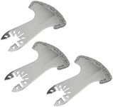 eMagTech 3Pcs Diamond Segment Swing Grit Grout Saw Blades Oscillating Multi Tool Blade Accessories Compatible with Black & Decker Compatible with Dewalt Compatible with Makita