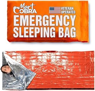 Emergency Sleeping Bag 1 Pack | for Survival Gear and Supplies Life Bivy Sack Waterproof Mylar Emergency Blankets for Survival Kit Car Camping Gear Hiking Tac Bivvy Go Bag Supplies Sleep Sacks Shelter