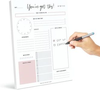 Bliss Collections Daily Planner with 50 Undated 210 x 297 mm Tear-Off Sheets - You've Got This Calendar, Organizer, Scheduler, Productivity Tracker for Organizing Goals, Tasks, Notes, To Do Lists