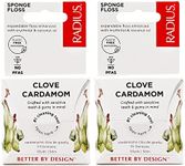 RADIUS Clove Cardamom Dental Floss 55 Yards Vegan & Non-Toxic Oral Care Boost & Designed to Help Fight Plaque Clear - Pack of 2