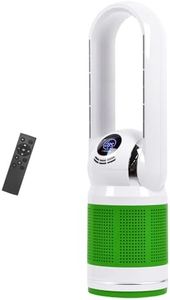 YOPOWER 1400W Bladeless Tower Heater, 3 in 1 Cooler Heater Fan with HEPA Air Purification, 3 Warm+8 Cold Wind Speeds, 12H Timer, 80° + 30° Oscillating, Remote, Floor Fan for Bedroom Home Office