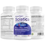 Hourten Advanced Sciatic Nerve Support Relief: Alpha Lipoic Acid - 18 in 1 Sciatica Supplements - Vitamin B Complex - Made in USA (120 Capsules)