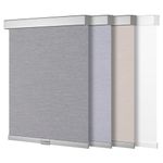 Boolegon Blackout Roller Shades for Windows with Aluminum Cassette Valance, Cordless Thermal Insulation Fabrics Roller Blinds, Easy to Install for Home,Office,Living Room,Bedroom, Grey,24" W x 48" H