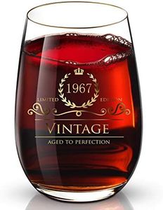 1967 52th Customized 24K Gold Hand Crafted Luxury Drinking and Wine Glass for Wedding,Anniversary,Birthday,Holidays and Any noteworthy Occasions,it’s Perfect Gifts Ideal for Bridesmaids,Wife and Son