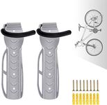 BERHICHAD Bike Holders Home Garage Storage Rack Wall Mounted Hanger Hook 2 PCS (Silver)