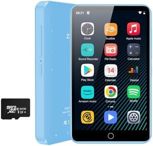 MP3 Player Bluetooth with Spotify, ZAQE 4.0" IPS MP3 Player with Bluetooth and WiFi, Audible,Browser(Removable),Amazon Music, MP4 Music Player Up to 512GB