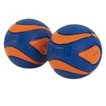 ChuckIt! Ultra Squeaker Ball Dog Toy, Durable High Bounce Floating Rubber Squeaky Dog Ball, Launcher Compatible Toy For Dogs, 2 Pack, Small