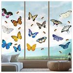 Andiker Butterfly Window Clings Double-side Cling Decals to Prevent Bird Strikes on Window Glass Door Anti Collision Bird Strike Stickers