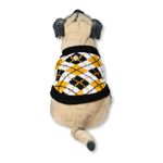 Lulala Dog Sweater for Medium Size Dog Girls Boys, Turtleneck Pullover Winter Dog Clothes, Christmas Dog Outfits, Pet Sweatshirt Apparel Knitwear (Black-Yellow, 16 Inch)