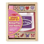 Melissa & Doug Butterfly and Heart Wooden Stamp Set, 12415