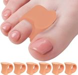 Toe Separators Hammer Toe Straightener - Bunion Pads - 4-Pack Big Toe Spacers Clear - Gel Spreader - Correct Crooked Toes - Bunion Corrector and Bunion Relief