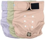 Grecle Washable Female Dog Diapers - Premium Reusable Diapers for Doggie in Heat - Highly Absorbent Dog Diapers Female for Pet Incontinence with Adjustable Snaps Pink, XXL