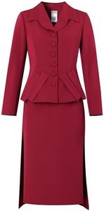 CHIC STAR Plus Size Womens Blazer Skirt 2Pcs Suit 24