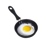 Demoyaya Non Stick Mini Pan for One Egg, 4.7" 12cm Egg Frying Pan with Handle Heat Resistant Pot, Portable Camping Cooking Omelet Skillet Pans for Gas Stove Induction Hob