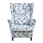 MINGPINHUIUS Wingback Chair Cover Sofa Slipcover - Stretch Polyester Wingback Armchair Covers Super Soft Furniture Protector Couch for Living Room Machine Washable/Skid Resistance