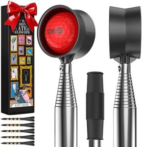 XSMSGO 9Ft/12Ft Telescopic Stainless Steel Golf Ball Retriever for Water, High Durability Double Sided Golf Ball Picker Upper, Men's and Women's Golf Accessories Gifts.