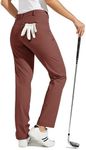 Willit Women's Golf Pants Stretch Hiking Pants Quick Dry Lightweight Outdoor Casual Pants with Pockets Water Resistant Cacao 14