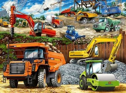 Ravensburger - Construction Vehicles Puzzle 100 Pieces