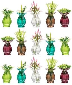 Odoria Escala 1/12 Miniaturas Jarrón de Flores Accesorios Casa de Muñecas, 15 Piezas