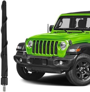 Upgrade Short Antenna Compatible with Jeep Wrangler Gladiator JK JL 2007-2026, Carwash Proof, Anti-Theft, 7-Inch Jeep Antenna Replacement