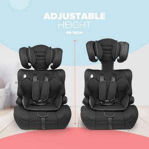 Kidoola Adjustable Car Seat for Toddlers – Safety Booster, Grey/Black