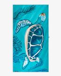 Liveology Turtled Printed Turkish All-Purpose Ultra-Light 180 GSM Towel | Bath, Beach, Pool, Travel & Sport | Blend of Bamboo Viscose & Cotton | Breathable & Highly Absorbent