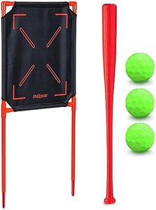 GoSports LotBall Backyard Baseball Bat, Ball and Strike Zone Set - Plastic Baseball Game for Kids