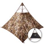 NUKEM Hunting Grab and Go XL Hunting Blind- Portable Ground Blind with 1 Pole Breakdown for Mobile Hunting. Carrying Bag. TrueTimber Strata Camo XL Size for Hunting Chair Height