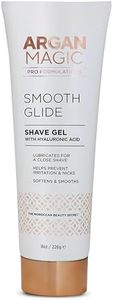 Argan Magic Smooth Glide Shave Gel with Argan Oil & Hyaluronic Acid - Lubricates for a Close Shave, Helps Prevent Irritation and Nicks, Smooths & Softens | Made in USA, Paraben Free, Cruelty Free 8 Oz