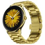 Fire‑Boltt Phoenix Pro Round Smart Watch 1.39″ Display with Bluetooth Calling, AI Voice Assistant, SpO2 & Heart Rate Monitor, 120+ Sports Modes,IP67 Waterproof Metal Smart Watch for Men & Women - Gold