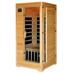 Radiant Saunas BSA2402 1-Person Hemlock Infrared Sauna with 5-Carbon Heaters