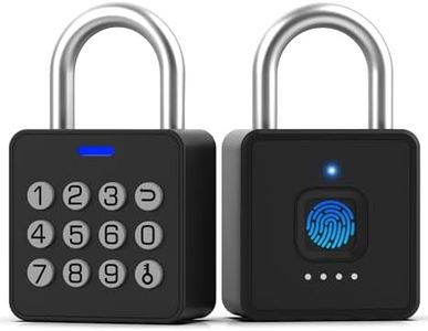 Anweller Fingerprint Gym Locker Lock with Code Keypad, Waterproof Keyless Smart Padlock, Biometric Bluetooth App Combination Pad Lock for Locker Storage Unit Outdoor Fence Gate Shed Pool School