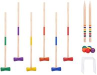 Monoprice Six Player Croquet Set, for Adults and Children, Kids, Perfect for Outdoors, Lawn, Backyard and Park - Pure Outdoor Collection Medium