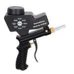Portable Handheld Sandblaster, 70-150 PSI Working Pressures Sandblasting Gun Air Sand Blaster Machine Blasting Spray Gun Tool Set for Spraying Cleaning Without Pneumatic Nozzle(Black)