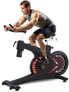 Toning Let's Play Magnetic Commercial Exercise Cycle For Home With 28 Kg Heavy-Duty Flywheel I Max User Weight 180Kg Silent Belt Drive, Mobile Holder For Cardio Training And Workout At Home Gym,Black