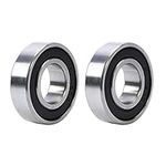 2pcs 6002-RS Carbon Steel Ball Bearing Double Sealed Deep Groove Bearings (15x32x9mm)