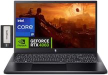 Acer Nitro V 15 15.6" FHD 144Hz Gaming Laptop, Intel i9-13900H, 64GB DDR5, 2TB PCIe SSD, NVIDIA GeForce RTX 4060, Backlit Keyboard, Wi-Fi 6, Win 11 Pro, Black, 256GB Docking Station Set