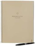 Rocketbook Planner & Notebook, Fusion : Reusable Smart Planner & Notebook | Improve Productivity with Digitally Connected Notebook Planner | Dotted, 8.5" x 11", 42 Pg, Celestial Sand